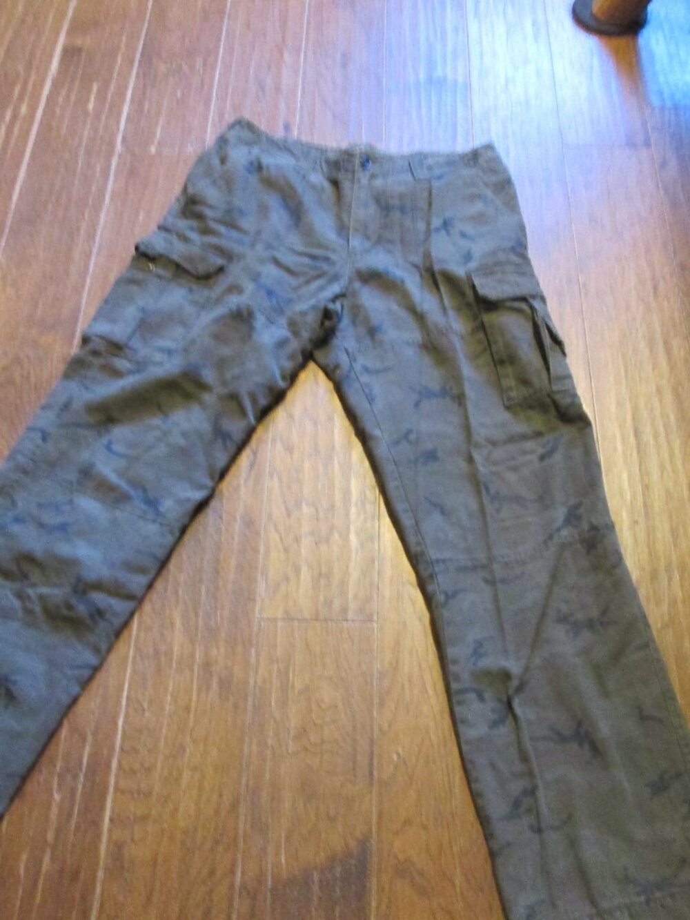 Vtg mens flannel lined cargo camo pants Guide gear Tiger camo 32 x 34